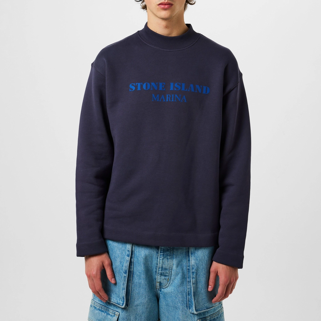 Stone Island Reflective Marina Sweatshirt - Ink V0026
